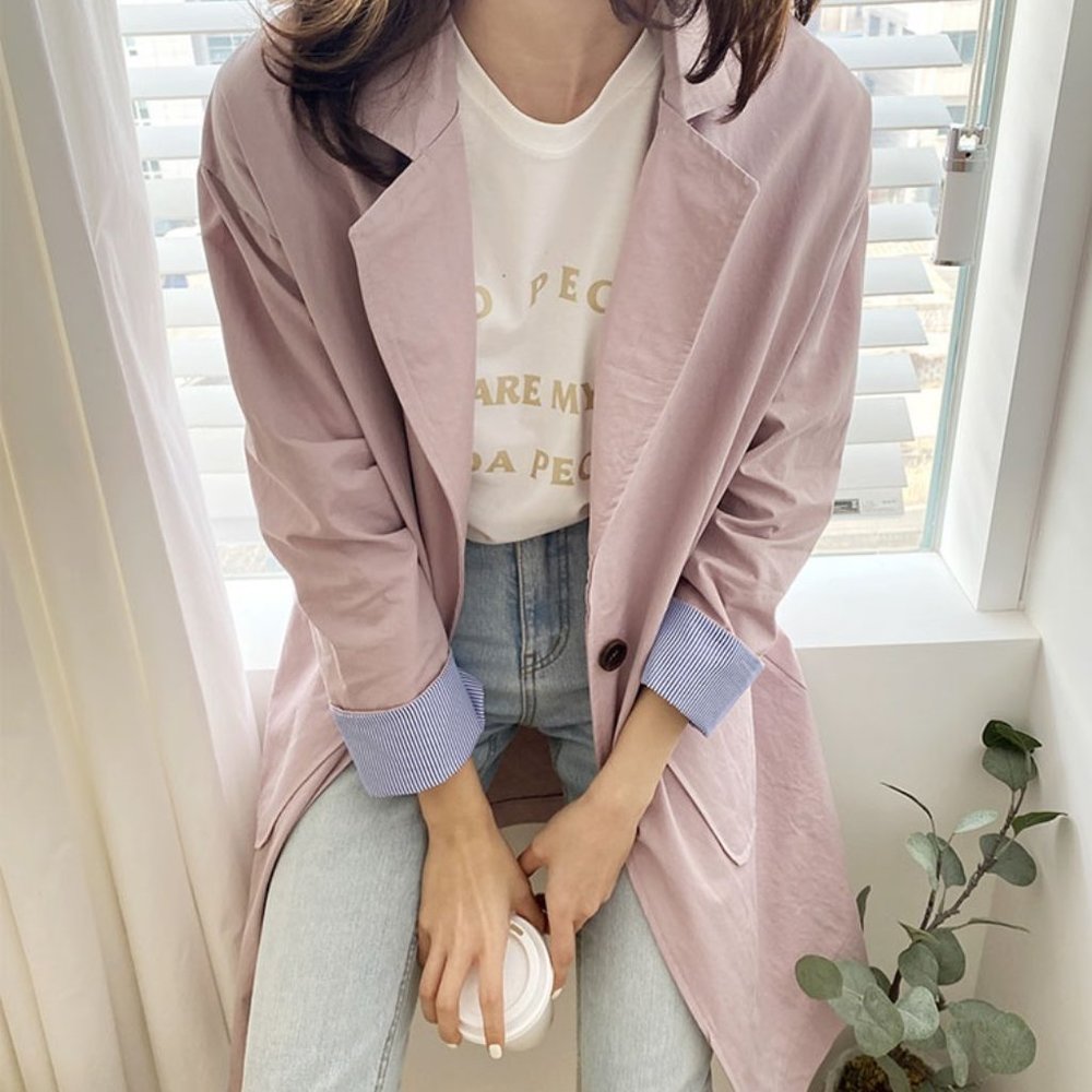 Roll-up boxy fit jacket